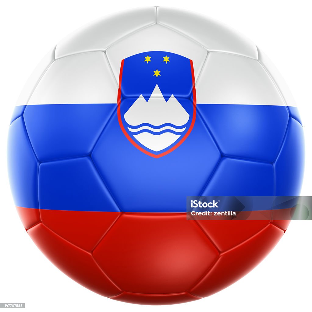 Esloveno bola de futebol - Foto de stock de Bandeira royalty-free