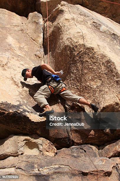 Young Male Rock Climber Stock Photo - Download Image Now - Adult, Adults Only, Adversity
