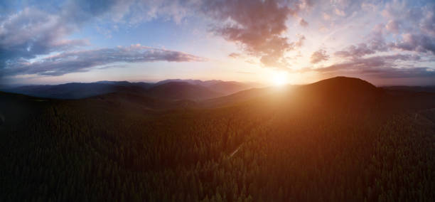 istock Mountain hills with trees under beautiful cloudy sky. 1477082838