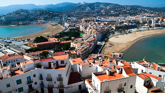 View of the city Peniscola from Morella Town