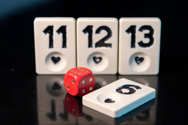 istock Okey game pieces and cues during the game 1477085254