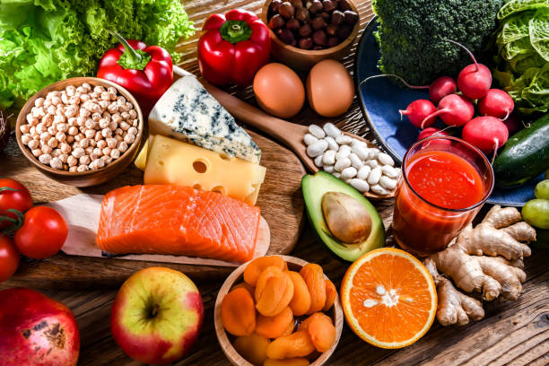 istock Food products representing the nutritarian diet 1477085262