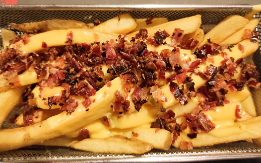 Fries with cheese and bacon