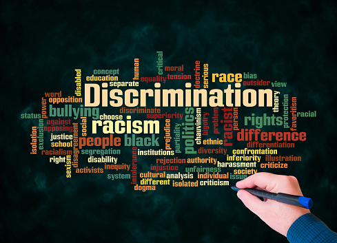 Word Cloud with DISCRIMINATION concept.