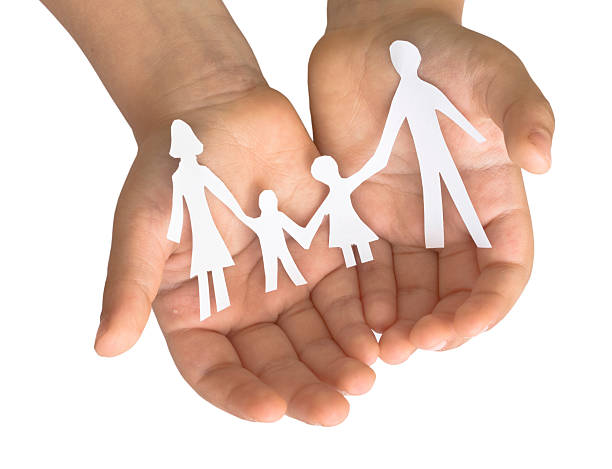 istock family in the child's hands 147709328