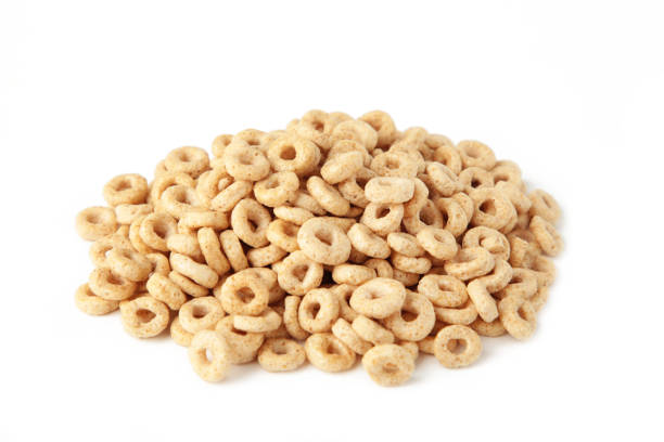 istock Whole grain cereal rings isolated on white background 1477093538