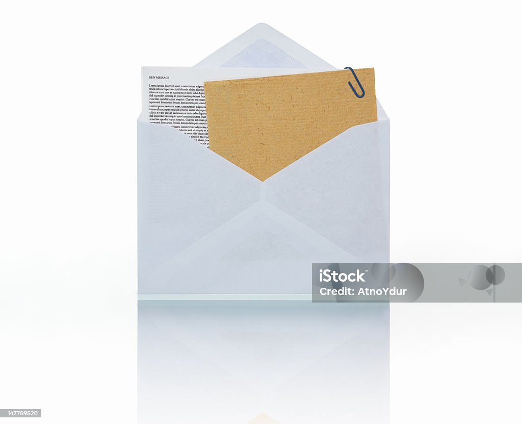 Mail con un allegato - Foto stock royalty-free di Alfabeto