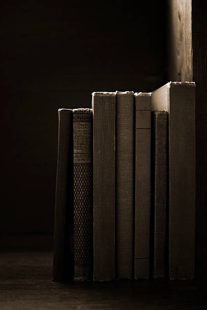 Row of old books stock photo