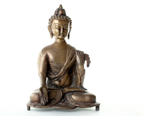 Buddha mudra statuette stock photo