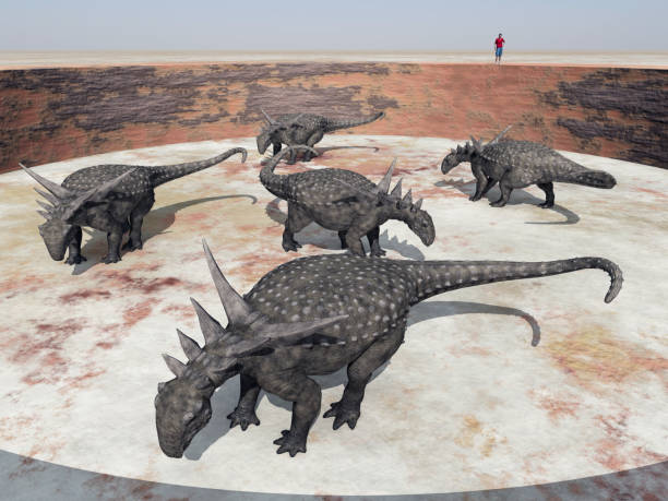 istock Dinosaur Sauropelta at the zoo 1477098871