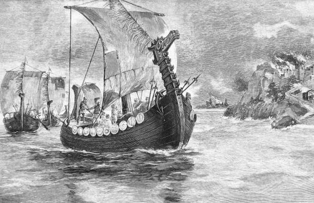 ilustrações de stock, clip art, desenhos animados e ícones de viking ship - 1898