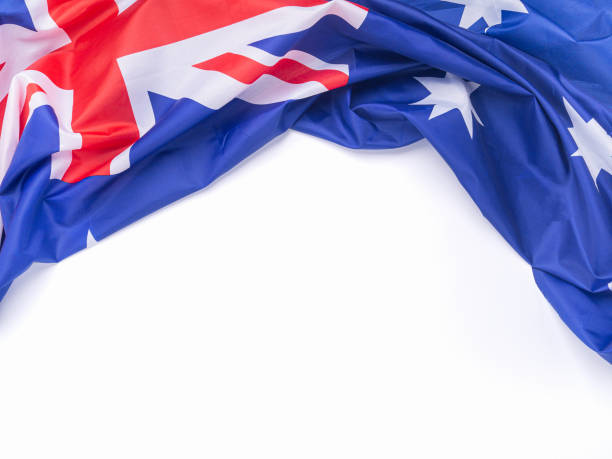 istock Part of the Australian flag on white background. 1477101387
