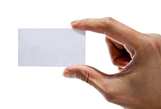 istock Hand holding a business card 147710378