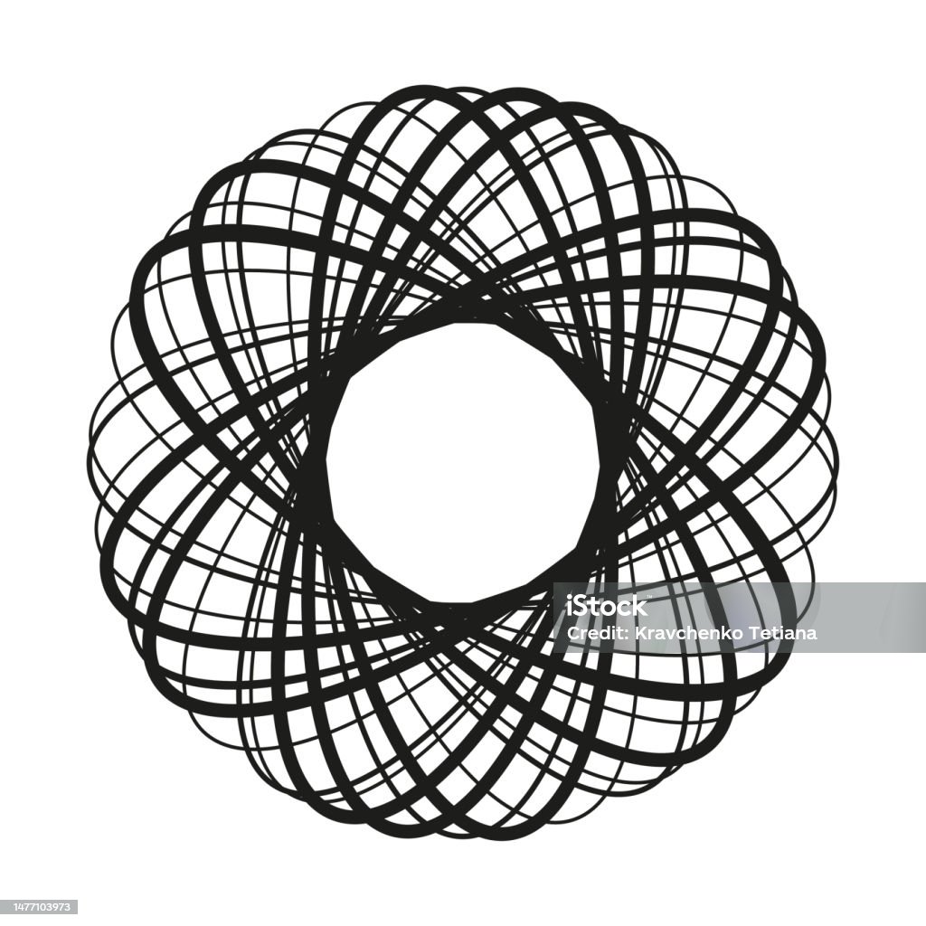 Forma Circulara Ilustración de Elemento Vectorial Abstracto Forma Circular Con Líneas ...