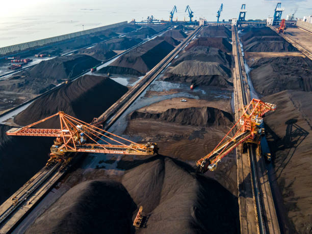 istock Machinery at the coal port is transporting coal 1477106851
