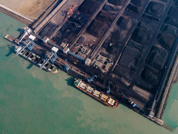 istock Aerial view of Coal Harbor by the sea 1477106925