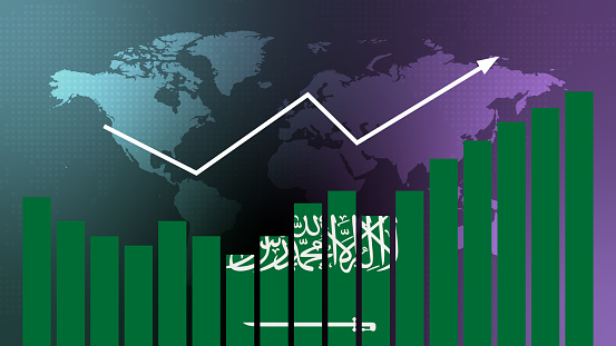Saudi Index Graph Saudi Arabia Bar Chart Graph With Ups And Downs Increasing Values ...
