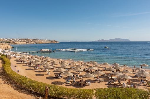 Beach view in Sharm El Sheikh. Egypt.