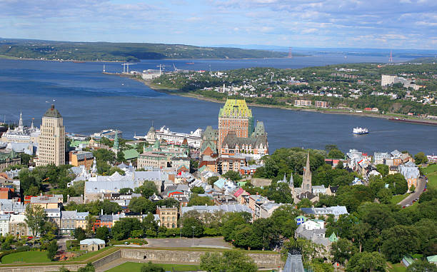 istock Quebec City skyline, aerial view 147712606