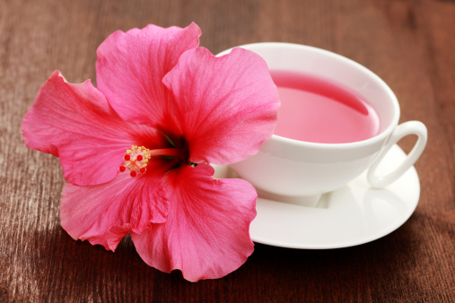 cup of hibiscus tea - tea time
