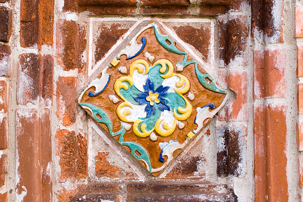 istock Tile decor on christian church in Russia 147712929