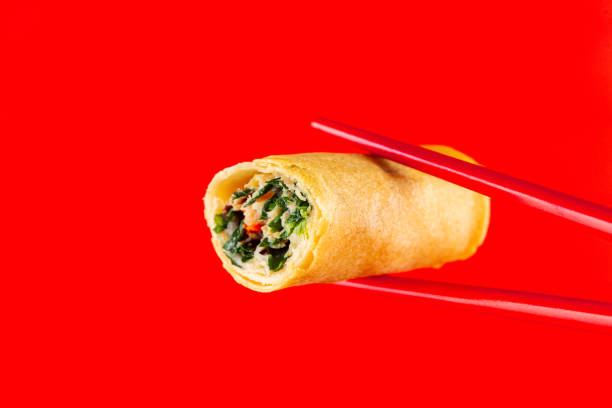 istock Spring rolls are eaten on Chinese New Year's Day. Spring rolls are a Chinese snack 1477131072