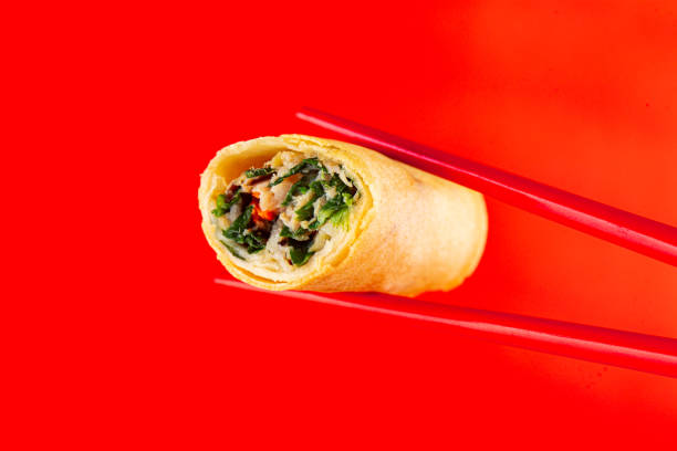 istock Spring rolls are eaten on Chinese New Year's Day. Spring rolls are a Chinese snack 1477131128
