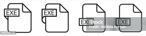 Exe Format File Exe Format File Jenis Dokumen Ikon Berwarna Ilustrasi Stok - Unduh ...