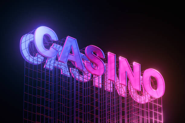 istock Casino neon signboard, gambling industry 1477139062