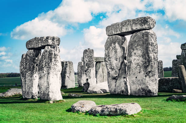 stonehenge, inghilterra - stonehenge ancient civilization religion archaeology foto e immagini stock