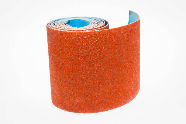 istock Tools Building and repair - Machine emery paper isolated on white background 1477149275