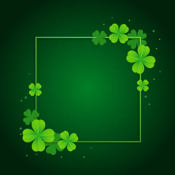 istock Clover frame. Green frame. Green leaves of clover. 1477152207