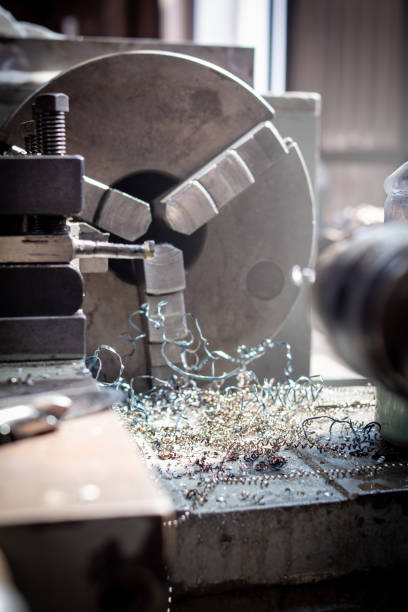 istock Mechanical lathe. Industrial machines. 1477156263
