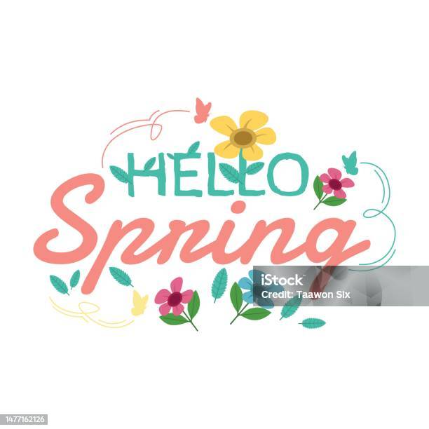 Spring Svg Logo Seasonal Spring Logo Design Vector Stock Illustration - Download Image ...