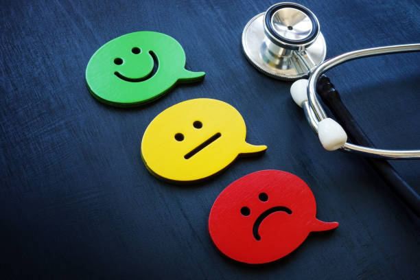 istock Stethoscope and emoji as a symbol of evaluation. Patient experience concept. 1477166196