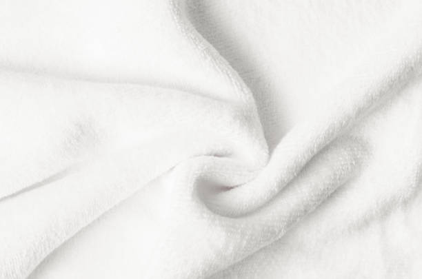 istock The Terry towel texture, top view of a white bath towel 1477166323