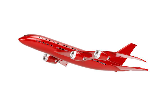 istock Airplane isolated on white background.3d rendering. 3D illustration. 1477173093