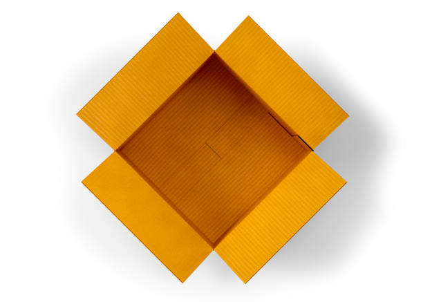 istock Open cardboard box isolated on white background.3D illustration. 1477179576