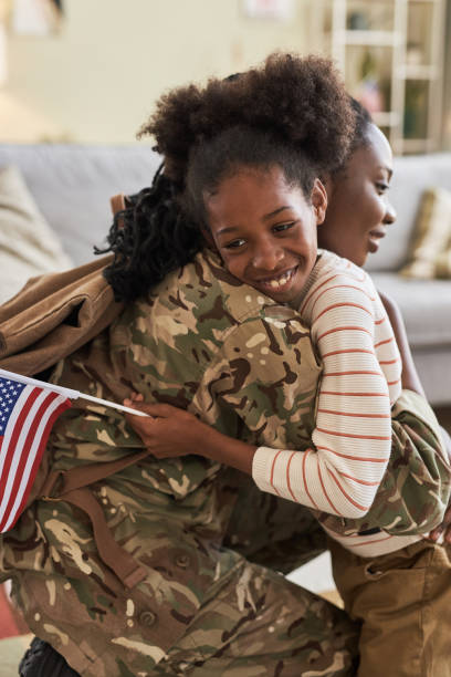 istock Happy daughter meeting her mom from war 1477180949