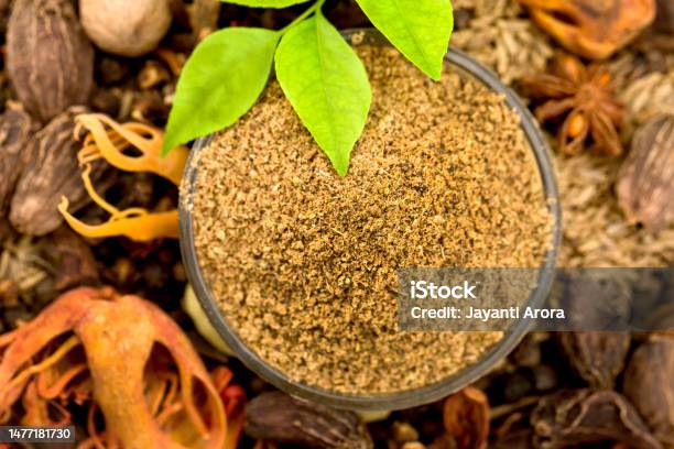 Garam Masala Powder And Raw Spices Stock Photo - Download Image Now - Anise, Cardamom, Chili Pepper