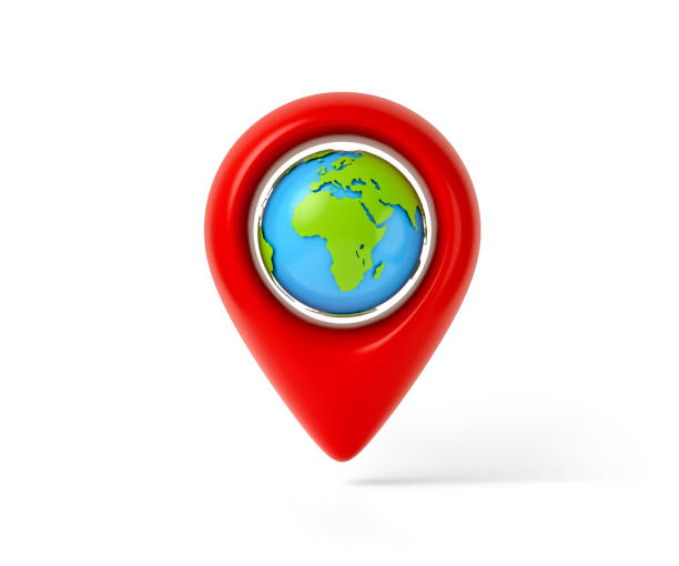 istock Red map pointer with Earth globe. World traveling or GPS navigation concept. Earth day concept. 3D rendering. 1477183780