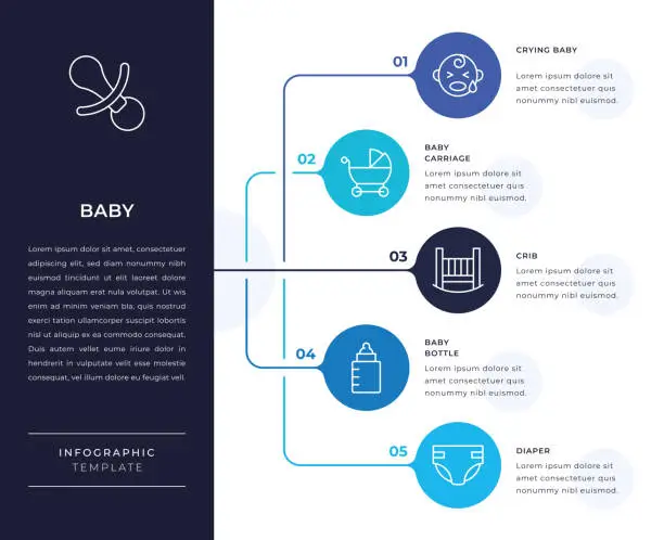 Vector illustration of Baby Infographic Design