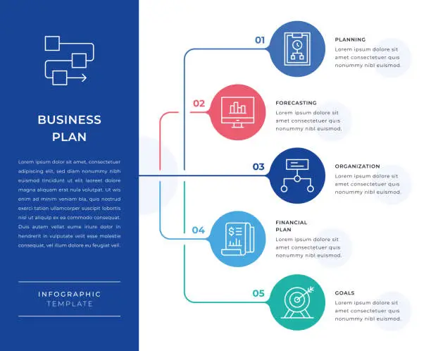 Vector illustration of Business Plan Infographic Design