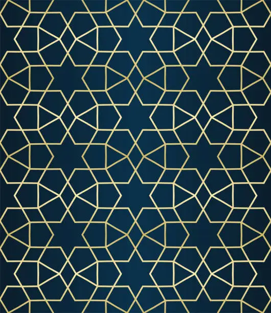 Vector illustration of Islamic background with traditional style arabic. Seamless pattern for card, background, fabric or abstract design. Muslim ornament.