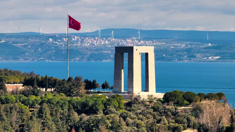 Martyrs' Memorial, Canakkale The Martyrs Memorial, monument built for martyrs in the battle of canakkale, popular destination of turkey, symbol of the city of canakkale, mustafa kemal ataturk war, turkey wars, world war symbol