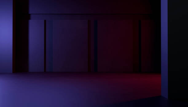 istock empty abstract industrial concrete interior. concrete floor and dark room. 3d illustration 1477191666
