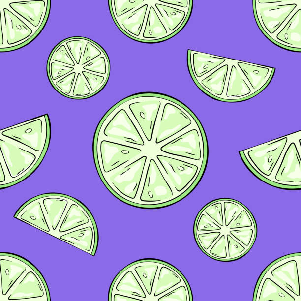 Lime pattern vector art illustration