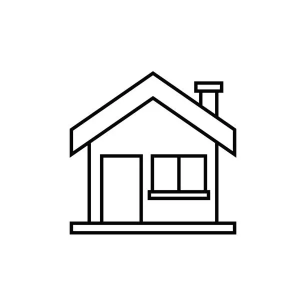 Vector illustration of House Line Icon