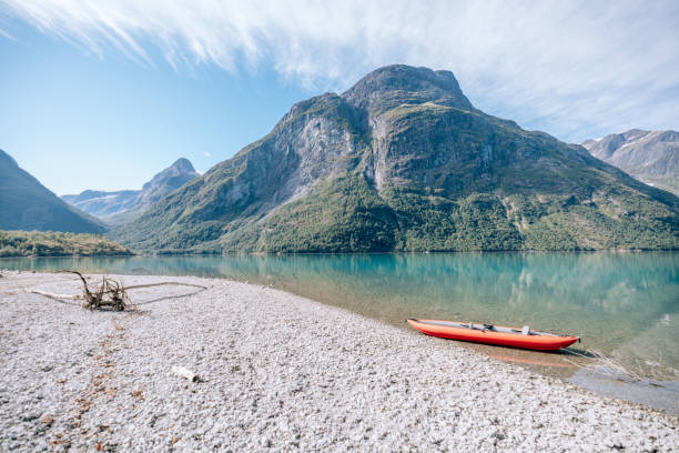 istock Spectacular lake surrounded by mountains, landscape in Norway 1477194951