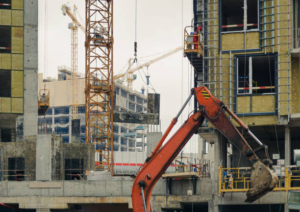 View of new office buildings stock photo